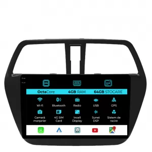Dedicated Navigation suitable for Suzuki S-Cross (2012-2016), 9 Inch, 4GB RAM, 64GB Storage, Carplay - NAVCAS6030638