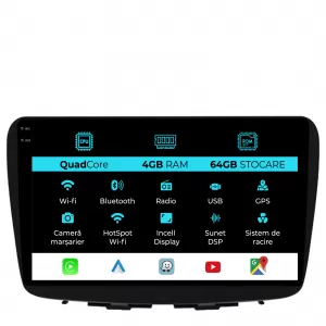 Dedicated Navigation suitable for Suzuki Balneo (2015 - 2025), QuadCore, 9 Inch, 4Gb Ram, 64Gb Storage, Android Auto, Carplay - NAVCAS6030647