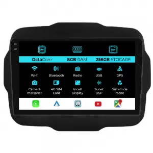 Dedicated Navigation suitable for Jeep Renegade (2016-2020), 9 Inch, 8Gb Ram, 256Gb Storage, Android Auto, Carplay - NAVCAJ6030675