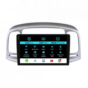Dedicated Navigation suitable for Hyundai Accent (2005 - 2012), 9 Inch, 6Gb Ram, 128Gb Storage, Android Auto, Carplay - NAVCAH6030689