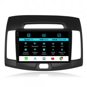 Dedicated Navigation suitable for Hyundai Elantra (2006-2011), QuadCore, 9 Inch, 4Gb RAM, 64Gb Storage, Android Auto, Carplay - NAVCAH6030693