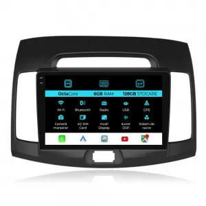 Dedicated Navigation suitable for Hyundai Elantra (2006-2011), 9 Inch, 6Gb RAM, 128Gb Storage, Android Auto, Carplay - NAVCAH6030694
