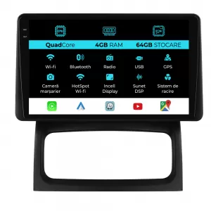 Dedicated Navigation suitable for Renault Clio 2 (1998-2012), QuadCore, 9 Inch, 4Gb Ram, 64Gb Storage, Android Auto, Carplay - NAVCAR6030775