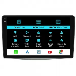 Dedicated Navigation suitable for Alfa Romeo Mito (2008-2018), 9 Inch, 6Gb Ram, 128Gb Storage, Android Auto, Carplay - NAVCAAR6030797