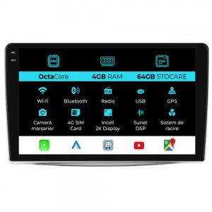 Dedicated Navigation suitable for Alfa Romeo Mito (2008-2018), 2K, 4Gb RAM, 64Gb Storage, Android Auto, Carplay - NAVCAAR6030843