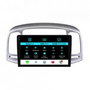 Dedicated Navigation suitable for Hyundai Accent (2005 - 2012), 2K, 4Gb RAM, 64Gb Storage, Android Auto, Carplay - NAVCAH6030881