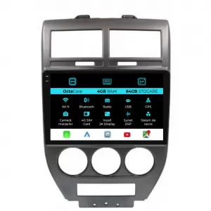 Dedicated Navigation suitable for Jeep Compass (2006-2010), 2K, 4Gb RAM, 64Gb Storage, Android Auto, Carplay - NAVCAJ6030885