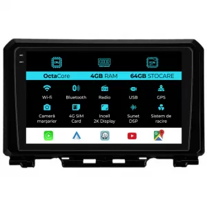 Dedicated Navigation suitable for Suzuki Jimny (2019 - 2023), 2K, 4Gb RAM, 64Gb Storage, Android Auto, Carplay - NAVCAS6030909