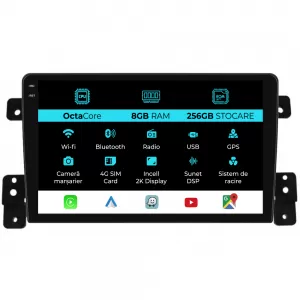 Dedicated Navigation suitable for Suzuki Grand Vitara (2005 - 2015), 2K, 8GB RAM, 256GB Storage, Android Auto, Carplay - NAVCAS6030912