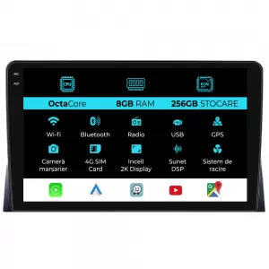 Dedicated Navigation suitable for Volkswagen Transporter (2003 - 2015), 2K, 8Gb RAM, 256Gb Storage, Android Auto, Carplay - NAVCAV6030916