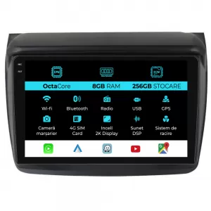Dedicated Navigation suitable for Mitsubishi Pajero Sport (2006 - 2013), 2K, 8Gb RAM, 256Gb Storage, Android Auto, Carplay - NAVCAM6030966