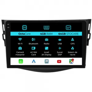 Dedicated Navigation suitable for Toyota Rav 4 (2006 - 2013), 2K, 4Gb RAM, 64Gb Storage, Android Auto, Carplay - NAVCAT6030985