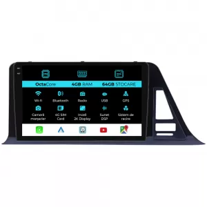 Dedicated Navigation suitable for Toyota CHR (2016 - 2020), 2K, 4Gb RAM, 64Gb Storage, Android Auto, Carplay - NAVCAT6030991