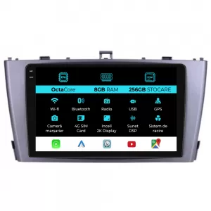 Dedicated Navigation suitable for Toyota Avensis (2008 - 2015), 2K, 8Gb RAM, 256Gb Storage, Android Auto, Carplay - NAVCAT6030994