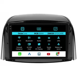 Dedicated Navigation suitable for Renault Koleos (2008 - 2016), 2K, 8GB RAM, 256GB Storage, Android Auto, Carplay - NAVCAR6031020