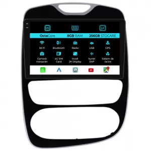 Dedicated Navigation suitable for Renault Clio 4 (2012 - 2019), 2K, 8Gb RAM, 256Gb Storage, Android Auto, Carplay - NAVCAR6031028