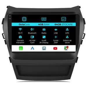 Dedicated Navigation suitable for Hyundai IX45 SantaFe (2013-2017), 2K, 4Gb RAM, 64Gb Storage, Android Auto, Carplay - NAVCAH6031039