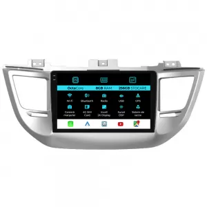 Dedicated Navigation suitable for Hyundai IX35 (2009-2015), 2K, 8Gb RAM, 256Gb Storage, Android Auto, Carplay - NAVCAH6031042