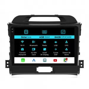 Dedicated Navigation suitable for Kia Sportage (2010 - 2015), 2K, 4Gb RAM, 64Gb Storage, Android Auto, Carplay - NAVCAK6031063
