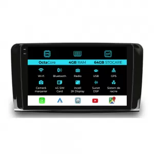 Dedicated Navigation suitable for Mercedes-Benz ML W164 (2005 - 2011), 2K, 4Gb RAM, 64Gb Storage, Android Auto, Carplay - NAVCAM6031087