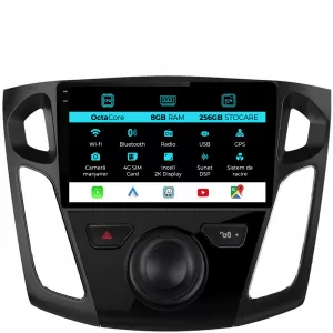 Dedicated Navigation suitable for Ford Focus 3 (2011-2018), 2K, 8Gb RAM, 256Gb Storage, Android Auto, Carplay - NAVCAF6031136
