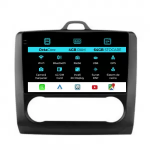 Dedicated Navigation suitable for Ford Focus (2004 - 2012), 2K, 4Gb RAM, 64Gb Storage, Android Auto, Carplay - NAVCAF6031223