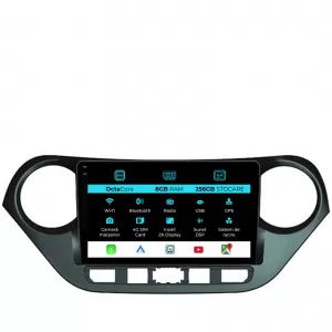 Dedicated Navigation suitable for Hyundai I10 (2007-2013), 2K, 8GB RAM, 256GB Storage, Android Auto, Carplay - NAVCAH6031230