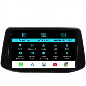 Dedicated Navigation suitable for Hyundai I30 (2017-2024), 2K, 4Gb RAM, 64Gb Storage, Android Auto, Carplay - NAVCAH6031237