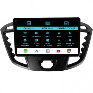 Dedicated Navigation suitable for Ford Transit (2006 - 2014), 2K, 8Gb RAM, 256Gb Storage, Android Auto, Carplay - NAVCAF6031266
