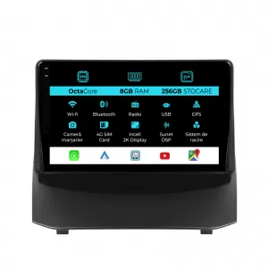 Dedicated Navigation suitable for Ford Fiesta (2009 - 2017), 2K, 8Gb RAM, 256Gb Storage, Android Auto, Carplay - NAVCAF6031280