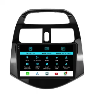 Dedicated Navigation suitable for Chevrolet Spark (2009-2015), 2K, 4Gb RAM, 64Gb Storage, Android Auto, Carplay - NAVCAC6031283