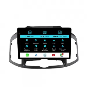 Dedicated Navigation suitable for Chevrolet Captiva (2006 - 2011), 2K, 4Gb RAM, 64Gb Storage, Android Auto, Carplay - NAVCAC6031299