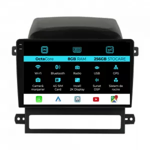Dedicated Navigation suitable for Chevrolet Captiva (2006 - 2011), 2K, 8GB RAM, 256GB Storage, Android Auto, Carplay - NAVCAC6031302