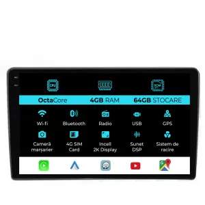 Dedicated Navigation suitable for Ford Transit (2019 - 2025), 2K, 4Gb RAM, 64Gb Storage, Android Auto, Carplay - NAVCAF6031369