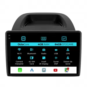 Dedicated Navigation suitable for Ford Ecosport (2017 - 2025), 2K, 4Gb RAM, 64Gb Storage, Android Auto, Carplay - NAVCAF6031377