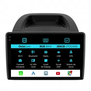 Dedicated Navigation suitable for Ford Ecosport (2017 - 2025), 2K, 8Gb RAM, 256Gb Storage, Android Auto, Carplay - NAVCAF6031378