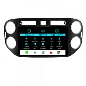 Dedicated Navigation suitable for Volkswagen Tiguan (2007 - 2015), 2K, 4Gb RAM, 64Gb Storage, Android Auto, Carplay - NAVCAV6031387