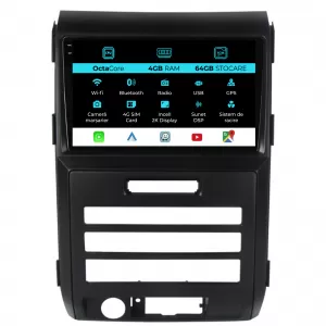 Dedicated Navigation suitable for Ford F150 (2008 - 2014), 2K, 4Gb RAM, 64Gb Storage, Android Auto, Carplay - NAVCAF6031407