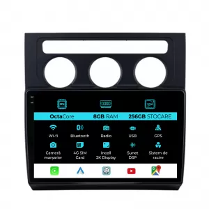 Dedicated Navigation suitable for Volkswagen Touran (2003 - 2014), 2K, 8Gb RAM, 256Gb Storage, Android Auto, Carplay - NAVCAV6031418