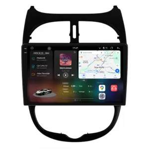 Dedicated Navigation suitable for Peugeot 206 (2001 - 2008), 2K, 12Gb RAM, 256Gb Storage, Android Auto, Carplay - NAVCAP6031464