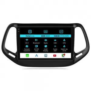 Dedicated Navigation suitable for Jeep Compass (2010-2016), 10 Inch, 6Gb RAM, 128Gb Storage, Android Auto, Carplay - NAVCAJ6031799