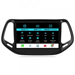 Dedicated Navigation suitable for Jeep Compass (2010-2016), 10 Inch, 8Gb Ram, 256Gb Storage, Android Auto, Carplay - NAVCAJ6031801