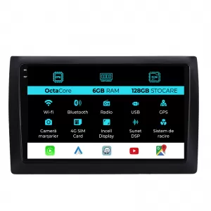 Dedicated Navigation suitable for Fiat Stilo (2001-2010), 9 Inch, 6Gb RAM, 128Gb Storage, Android Auto, Carplay - NAVCAF6031823