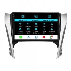 Dedicated Navigation suitable for Toyota Camry (2012 - 2014), 2K, 4Gb RAM, 64Gb Storage, Android Auto, Carplay - NAVCAT6031873