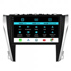 Dedicated Navigation suitable for Toyota Camry (2015 - 2017), 10 Inch, 4Gb Ram, 64Gb Storage, Android Auto, Carplay - NAVCAT6031878