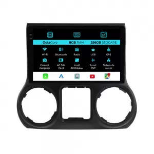 Dedicated Navigation suitable for Jeep Wrangler (2011-2017), 2K, 8Gb RAM, 256Gb Storage, Android Auto, Carplay - NAVCAJ6031897