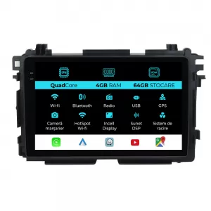 Dedicated Navigation suitable for Honda HR-V (2014-2021), Quadcore, 10 Inch, 4Gb Ram, 64Gb Storage, Carplay - NAVCAH6031900