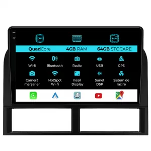 Dedicated Navigation suitable for Jeep Grand Cherokee (1998-2004), QuadCore, 9 Inch, 4Gb Ram, 64Gb Storage, Android Auto, Carplay - NAVCAJ6031916