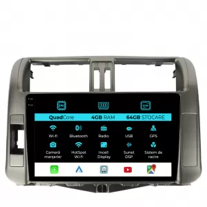 Dedicated Navigation suitable for Toyota Land Cruiser Prado J150 (2009 - 2013), QuadCore, 9 Inch, 4Gb Ram, 64Gb Storage, Android Auto, Carplay - NAVCAT6031924