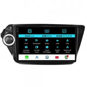 Dedicated Navigation suitable for Kia Rio (2011 - 2016), 2K, 4Gb RAM, 64Gb Storage, Android Auto, Carplay - NAVCAK6031936